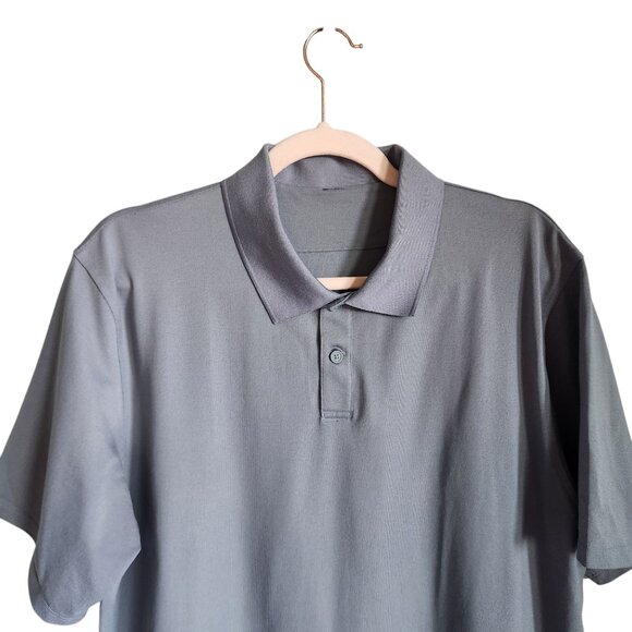 Lululemon Shirt Men's Blue XL Short Sleeve Polo OTC Office Travel Commute - Picture 2 of 9